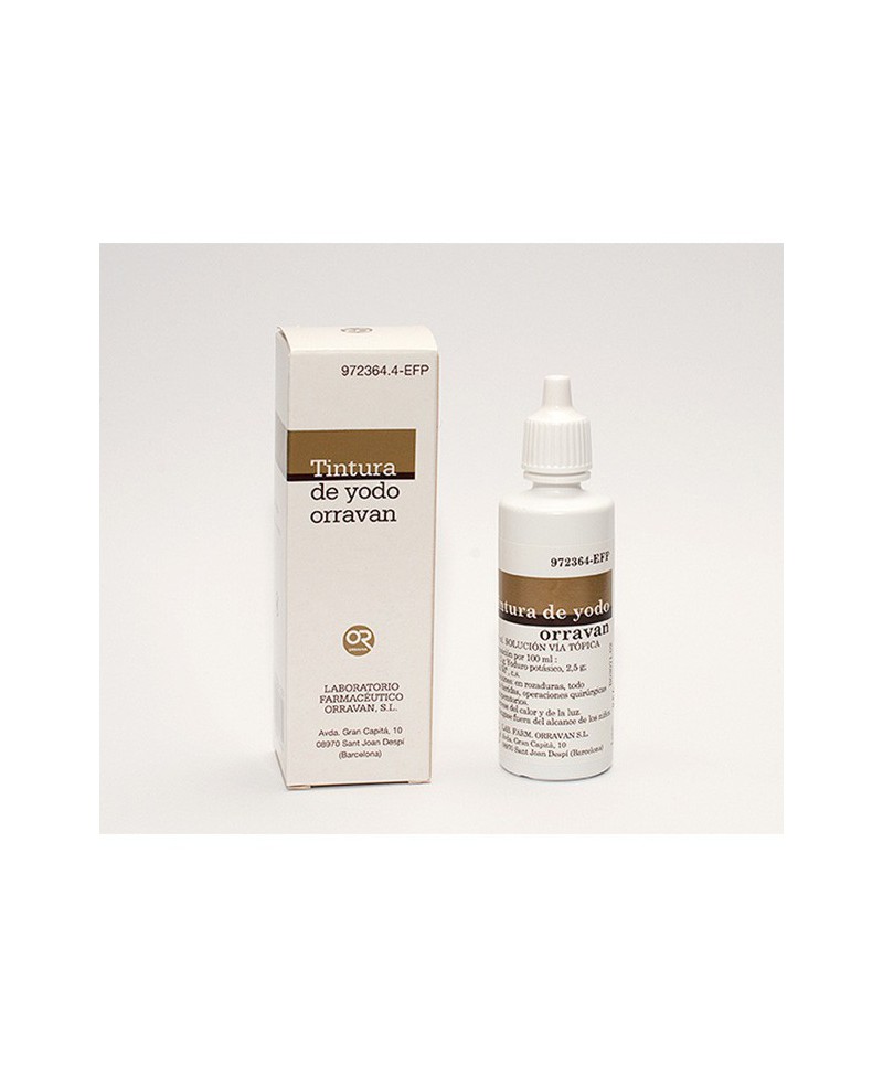 TINTURA DE YODO REIG JOFRE 20 MG/ML SOLUCIÓN CUTÁNEA, 1 FRASCO DE 40 ML